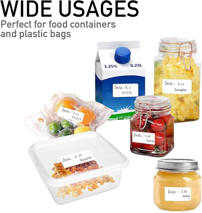 1000 Pcs Blank Removable Freezer Labels Water Oil Resistant - Image 6