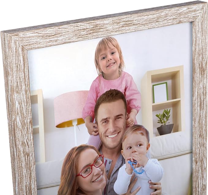 Giftgarden 8x10 Picture Frame Distressed Beige White Set of 12 - Image 8