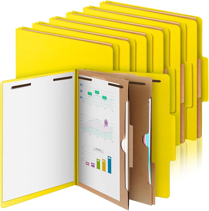 Skyygemm 12 Pcs Classification Folders Letter Size, 2 Pocket Dividers by Skyygemm