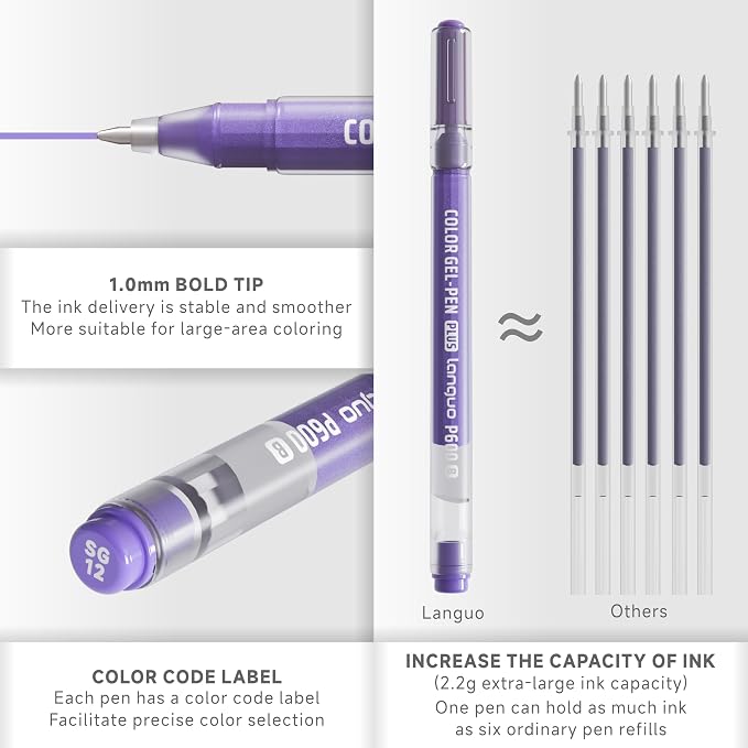 DICEKOO 216 Pack Acrylic Gel Pens - Image 2