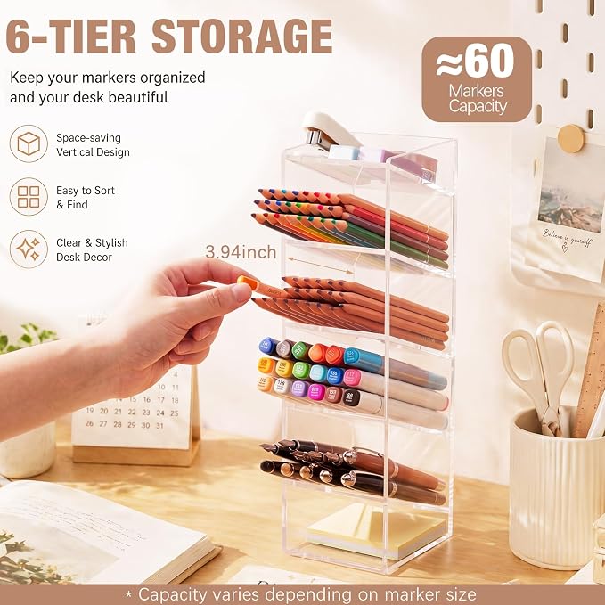 MotiMind Acrylic Pen Organizer Storage - Image 4