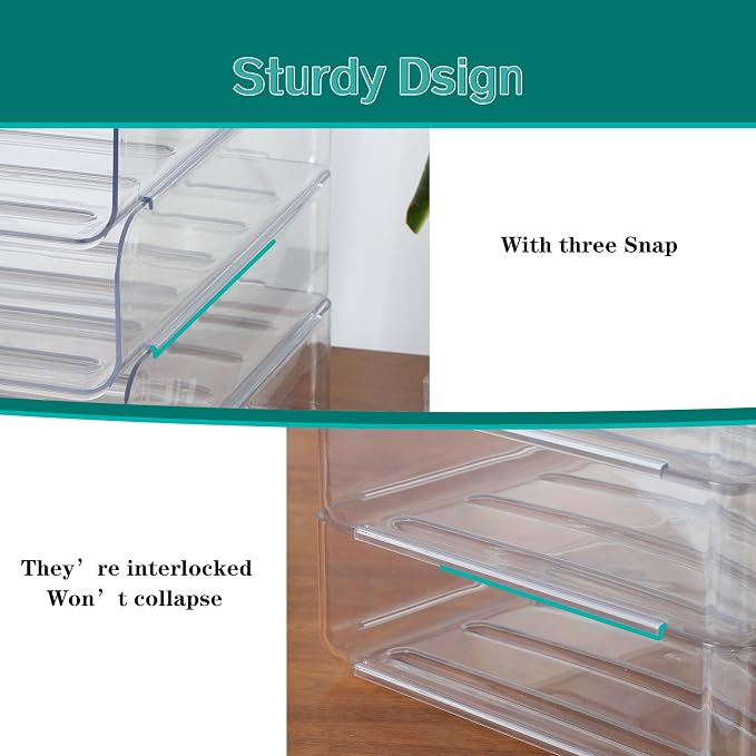 4 Tier Stackable A4 Paper Trays, Office Desk File Holder, Tidy File Document - Image 6