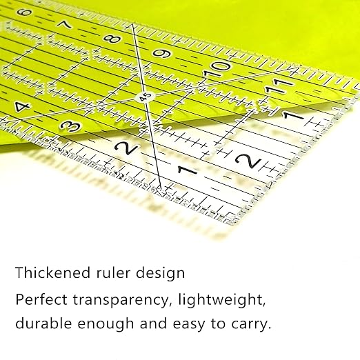 Sewing Ruler, 5 Piece Quilting Rulers, 3 x17 Inch, 1.5 x17 Inch, 3 x12 Inch - Image 2