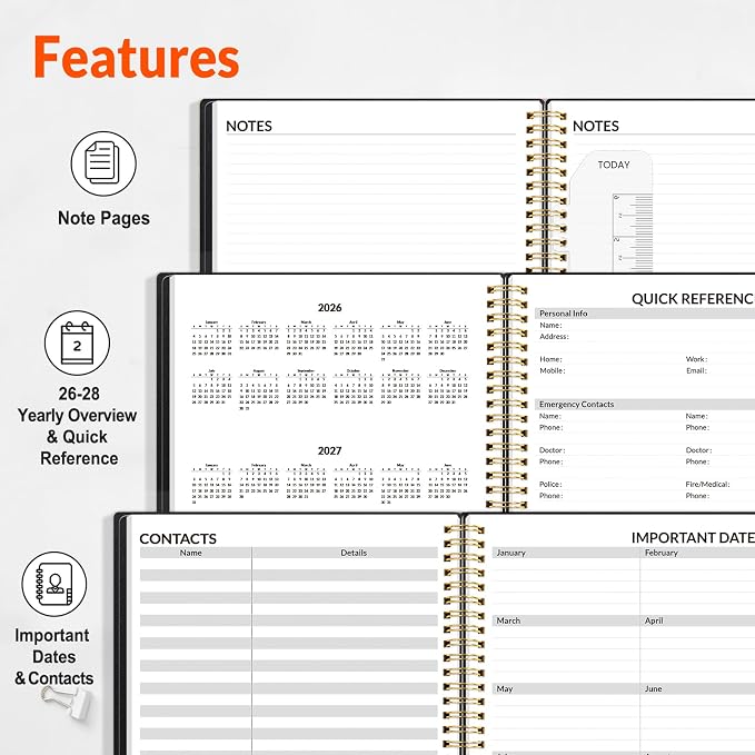 SUNEE 2026-2027 Appointment Book, Quarter-Hourly, Weekly & Monthly - Image 5