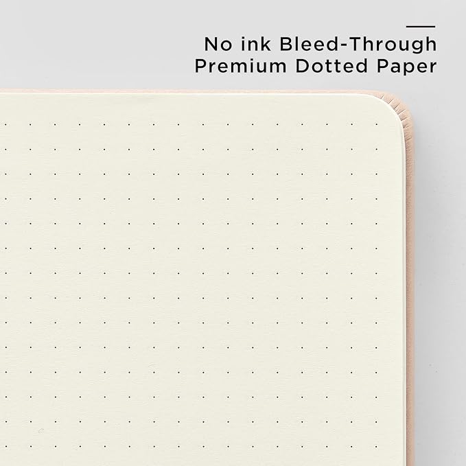 &And Per Se Dotted Journal Notebook, A5 Hardcover Leather Dotted Journal - Image 5