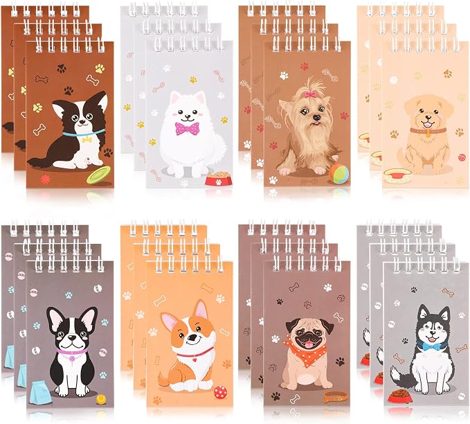 Hooqict 24 Pack Mini Dog Notepads Small Notebooks by Hooqict