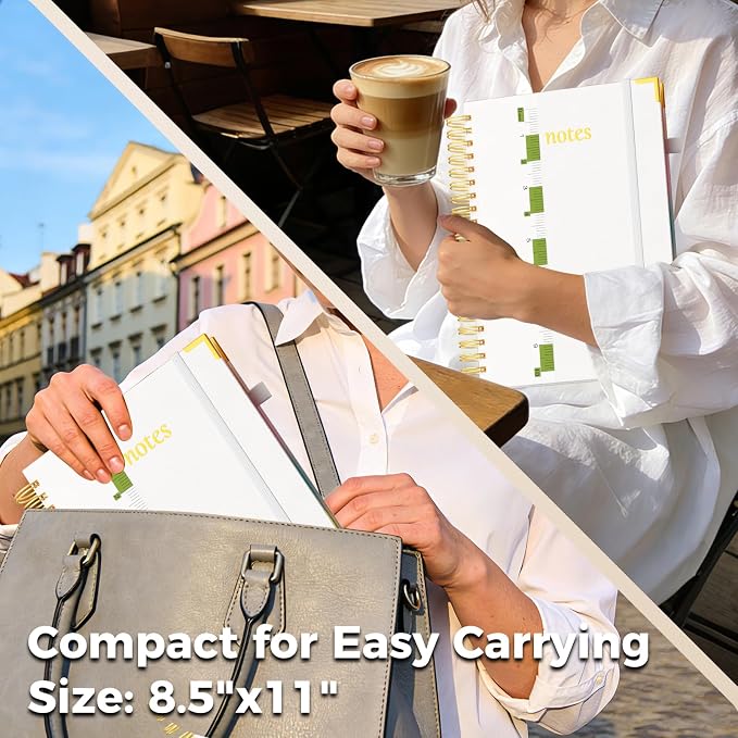XYark A4 Hardcover Spiral Notebook, 8.5"x11" College Ruled Notebooks - Image 8