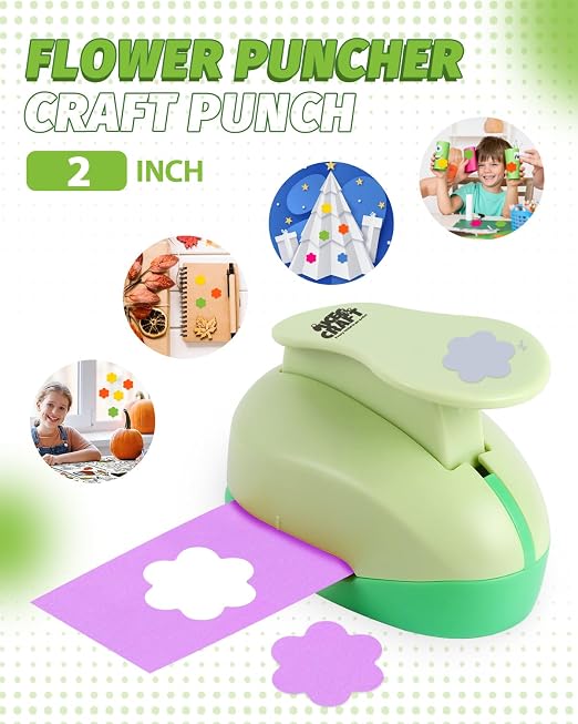 UCEC 2 inch Paper Punch Flower Hole Punch Flower Punches - Image 3