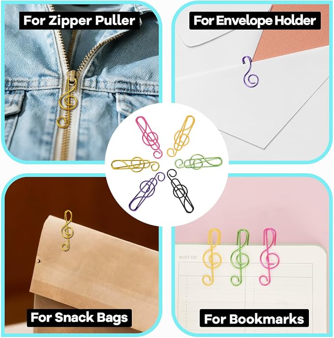 Paper Clips, Cute Paperclips Bookmarks Planner Clips, School/Office Supplies - Image 6