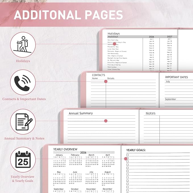 Academic Planner 2026-2027, Weekly and Monthly Academic Year Calendar Planner - Image 6