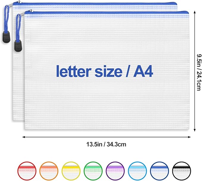 EOOUT 24pcs Mesh Zipper Pouch Bags, - Image 2