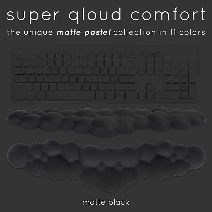 Black Cloud Keyboard Wrist Rest – Create-ables Qloud Black Wrist Rest - Image 7