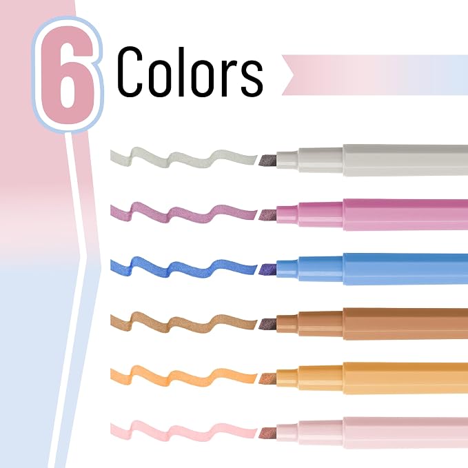 Mr. Pen- Aesthetic Highlighters No Bleed, 6 Pack, Chisel Tip | Cute Bible - Image 2