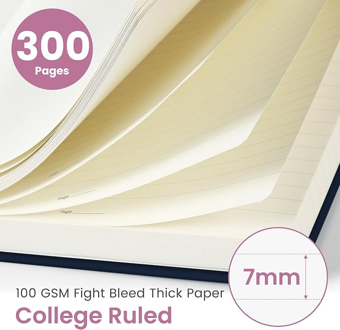 Lined Spiral Notebook Journal for Work, 300 Pages Thick B5 College Ruled - Image 2