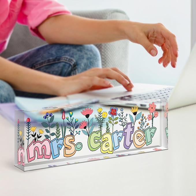 Teacher Name Plate for Desk, Desk Name Plate Personalized, Office Decor for - Image 6