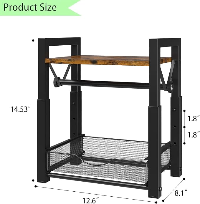 Label Holder for Rolls and Fan-Fold Labels, Modern Metal Desktop Thermal Label - Image 2