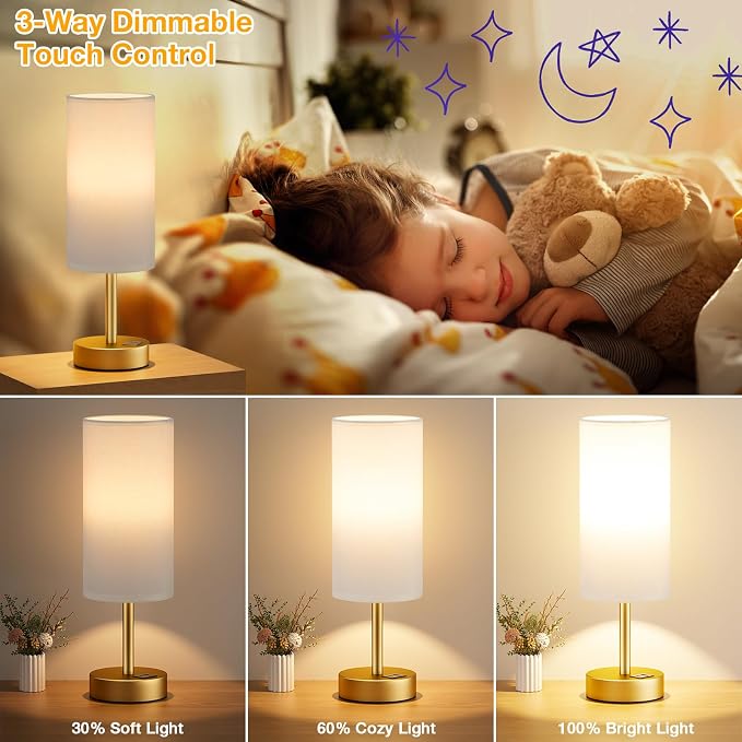 Dicoool Small Touch Bedside Lamp - Image 3