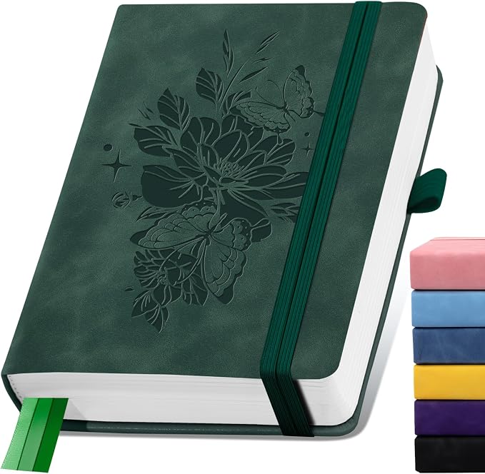 Lined Journal Notebook 365 Pages, A5 Leather Journals by ALKALO