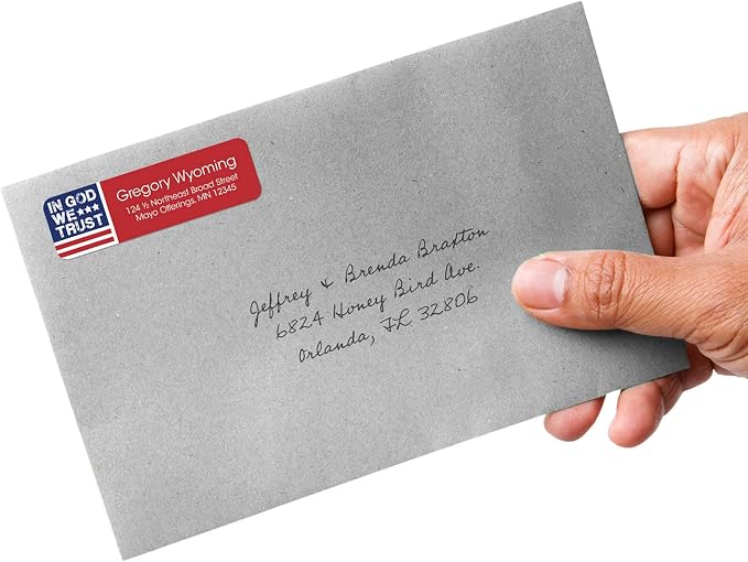 in God We Trust Rolled Address Labels/Roll of 500 Personalized Return Address - Image 4