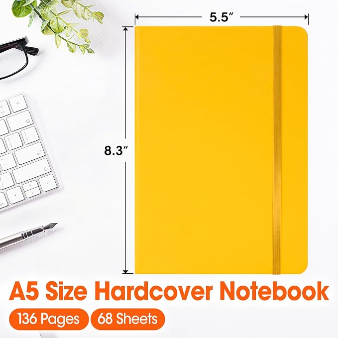 16 Pack Lined Journal Notebook for Work, 136 Pages, Medium 5.5" x 8.3" - Image 2