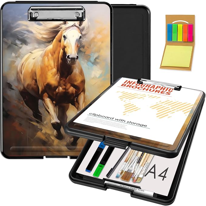 Clipboard with Storage, Office Supplies Nursing Clipboards Folder with Pen by CAPAUNVDA