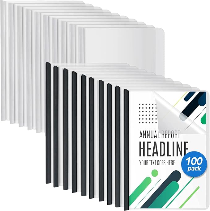 BBTO 100 Pcs Clear Report Covers by BBTO