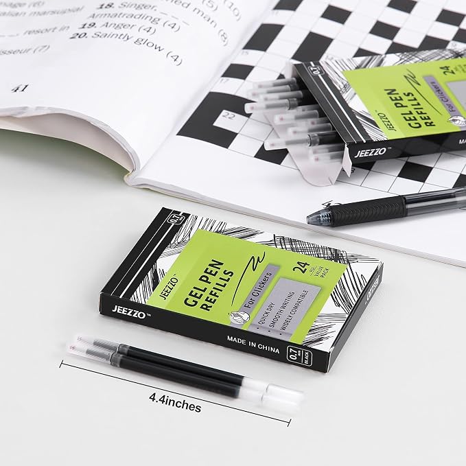 Gel Ink Refills for Retractable Click Pens, Medium Point Pen Refills Compatible - Image 2