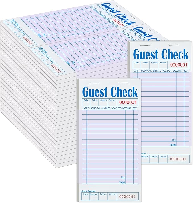 ZPARIK 48 Pack Purple Guest Checks Books by ZPARIK