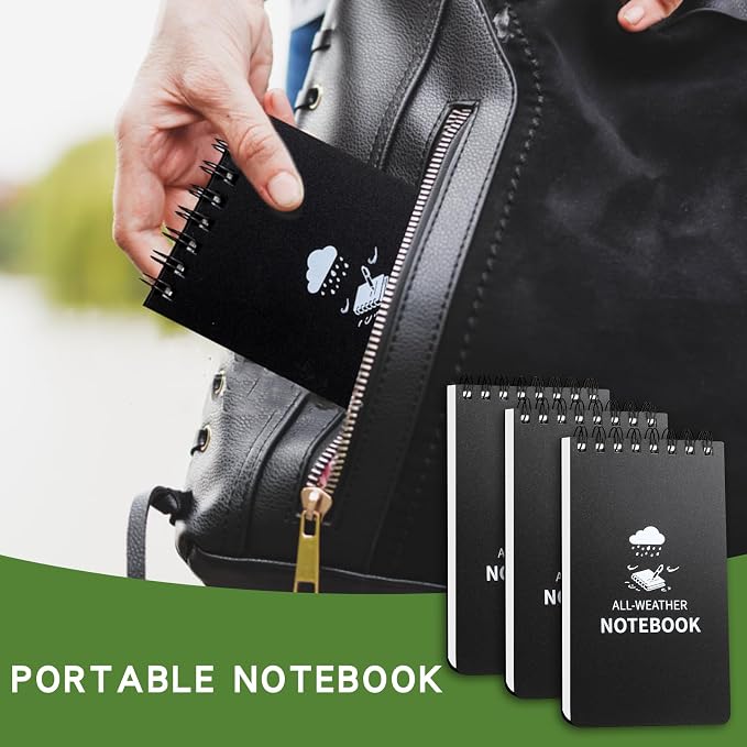 Waterproof Notebook, 4 Pack Pocket Notepad, All Weather Police Pocket Notebook - Image 8