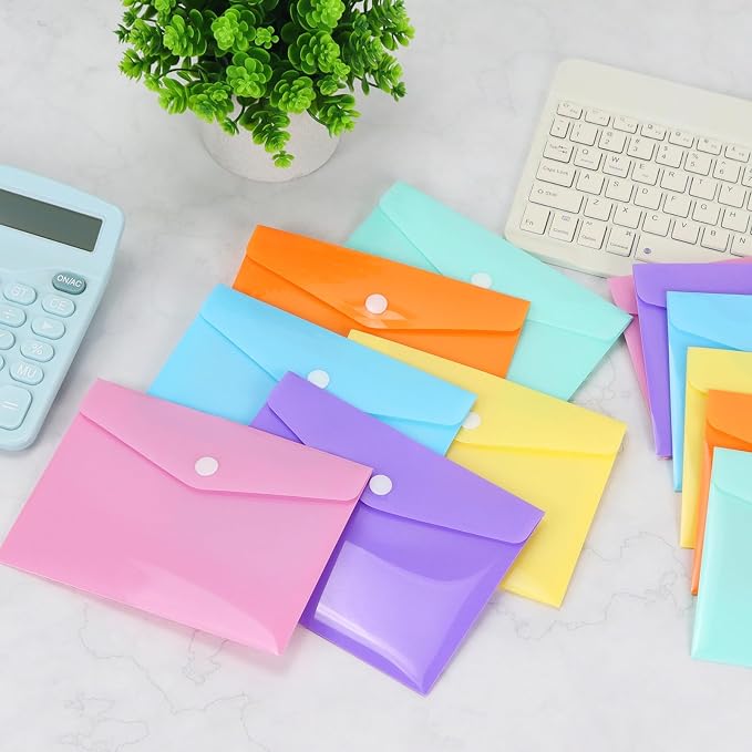 Plastic Envelopes 12 Pack Clear Document Folders，Plastic Envelopes - Image 5