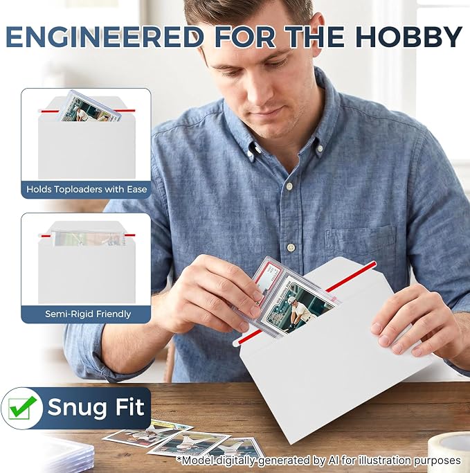 150 Pack Trading Card Mailing Envelopes, Perfect Sized Shipping Envelope - Image 4