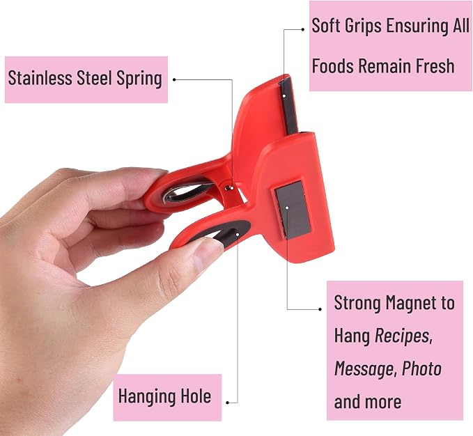 Mr. Pen- Magnetic Bag Clips, 4 Pack, Durable Plastic - Image 5