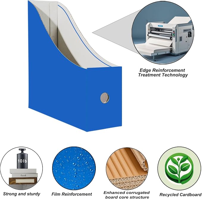Limitliho 6 Pack Cardboard Magazine Holder - Image 2