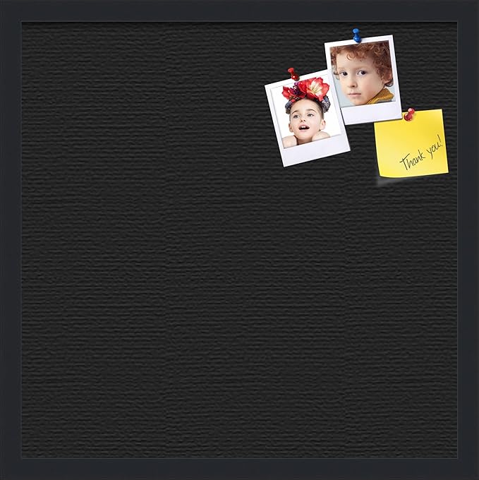 PinPix 20x20 Inch Cork Bulletin Board. This Decorative Framed Pin Board Comes with Desert Pastel Design and a Satin Black Frame. Ideal for Home Office Decor or Message Board (PinPix-1815)-DeskLoop Office