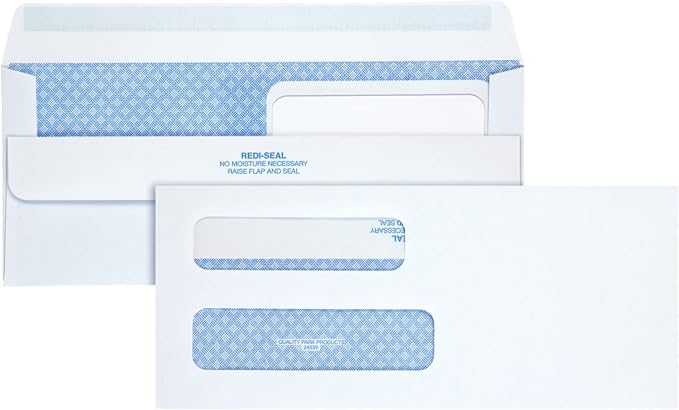 Quality Park #8 5/8 Security Envelopes, Double Window, Self Seal Envelopes - Image 7