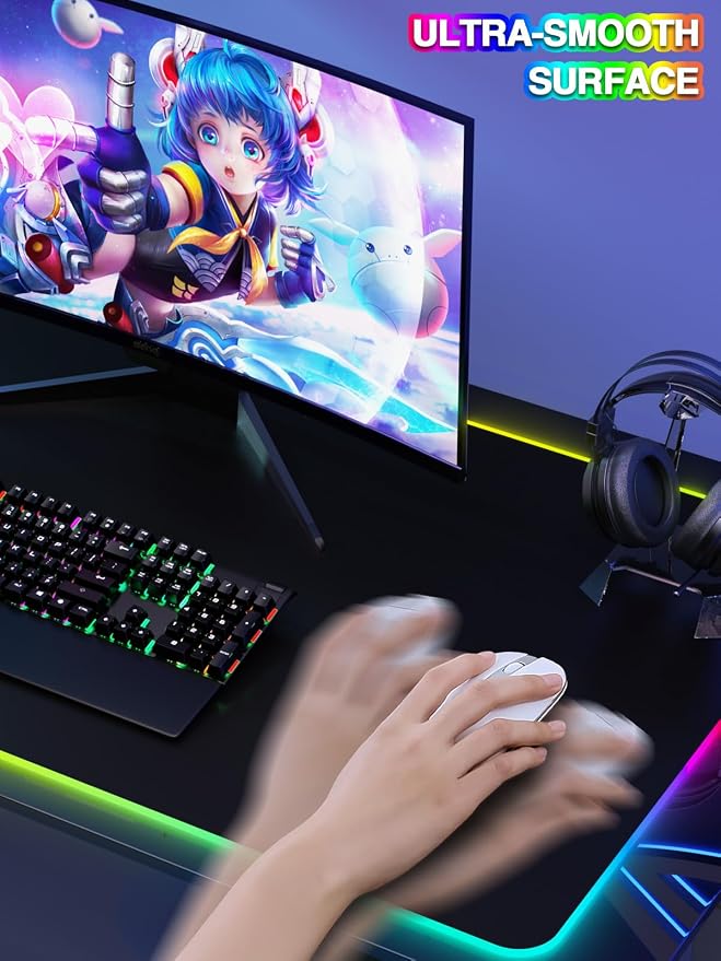 Mouse Pad with 15W Magnetic Wireless Charging, RGB Mousepad - Image 5