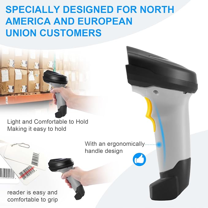 Barcode Scanner Wireless, Onewscan 1D Barcode Reader - Image 8