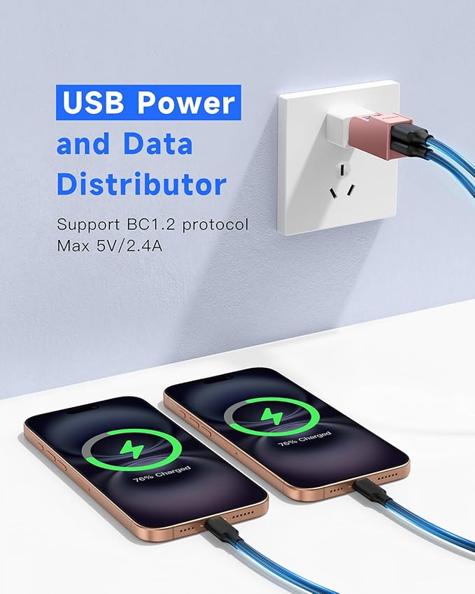 3 Ports USB 3.0 Adapter, USB Hub with 1 USB 3.0 and 2 USB 2.0 Port, Portable USB Port Splitter for Keyborad, Mobile Hard Disk, U Disk, Camera, Mouse,etc (Pink)-DeskLoop Office