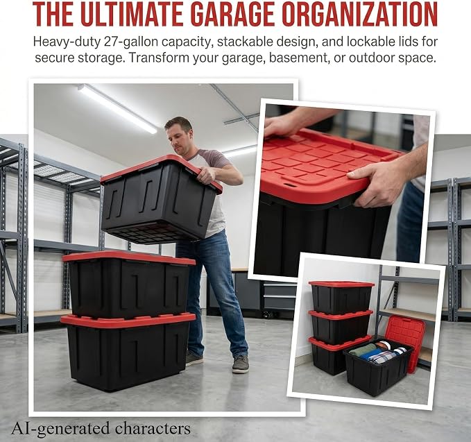 CLMSTE6 Pack Large Storage Bins - Image 5