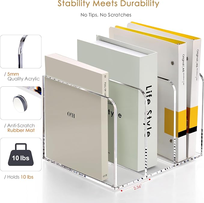 SANRUI Clear Acrylic File Organizer - Image 4