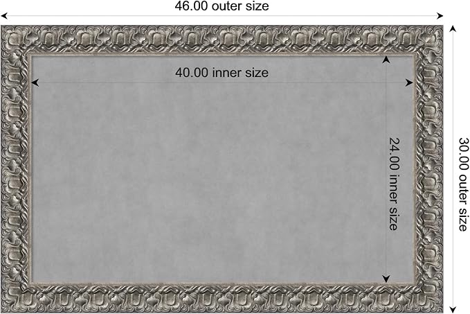 Amanti Art Silver Framed Magnetic Board 30x46 Large Vision Board - Image 4
