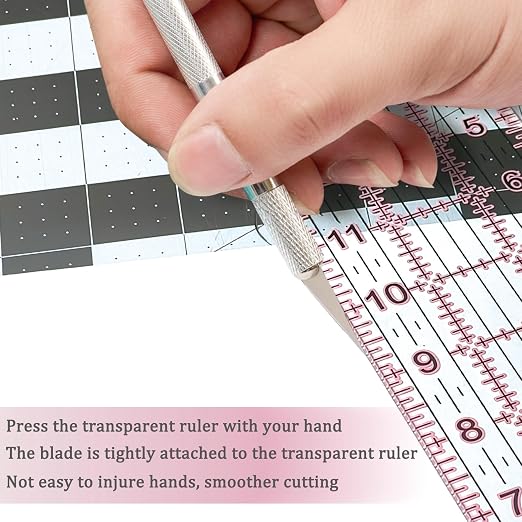 Acrylic Quilters Ruler, Sewing Ruler, 3-Inch by 17-Inch, Non Slip Rings 15 - Image 4