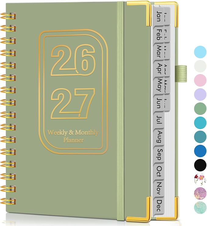 Planner 2026-2027, 18 Months Weekly and Monthly Hardcover Planner, January 2026 by Unknown