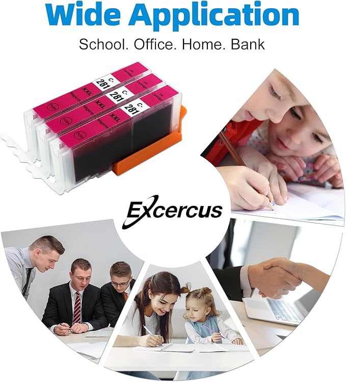 CLI281 CLI-281 XXL Magenta Ink Cartridge Replacement for Canon CLI-281XXL Magenta Work with Canon PIXMA TR7520 TR8520 TS6320 TS8120 TS8320 TS9120 (3X CLI-281XXL M)-DeskLoop Office