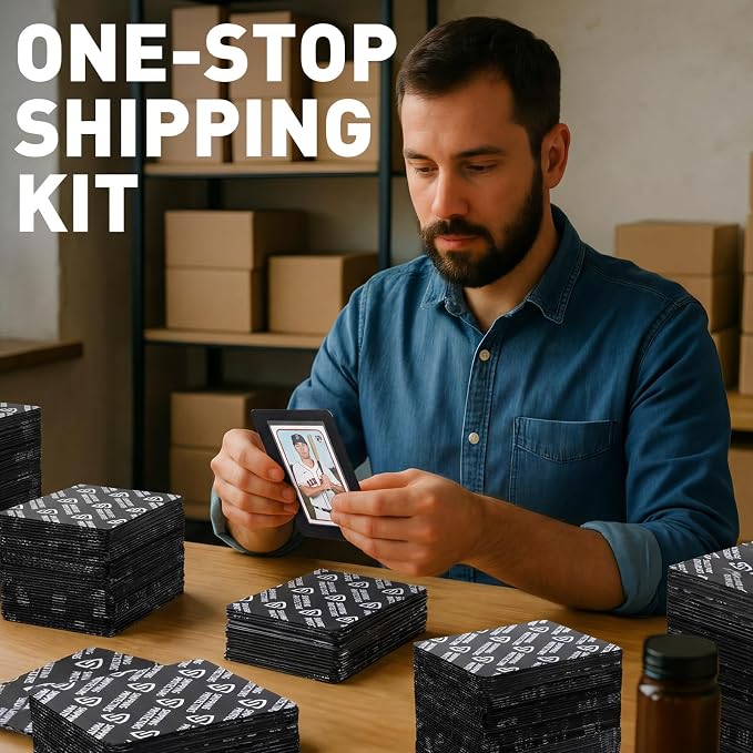 300 Pcs Trading Card Shipping Protector Bulk 3.5 x 4.5 Inch Black Card Shipping - Image 7