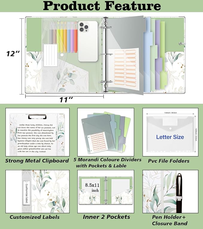 3 Ring Binder 2 Inch, Three Ring Binders Organizer - Image 2