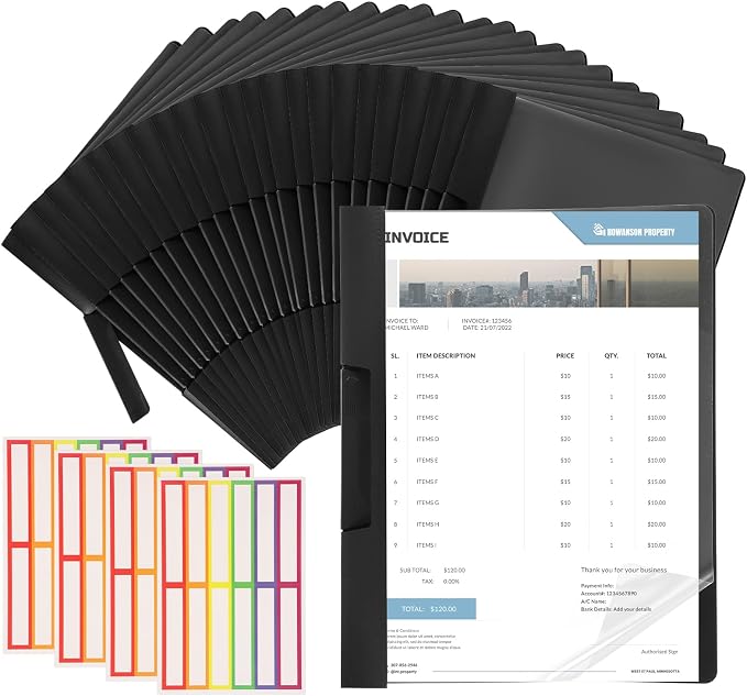 24 Pack Durable Clear Report Covers by Unknown