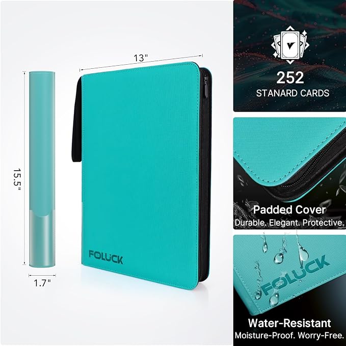 Foluck 9 Pocket Top Loader Binder, Holds 252 Toploaders, Side-Loading Trading - Image 2