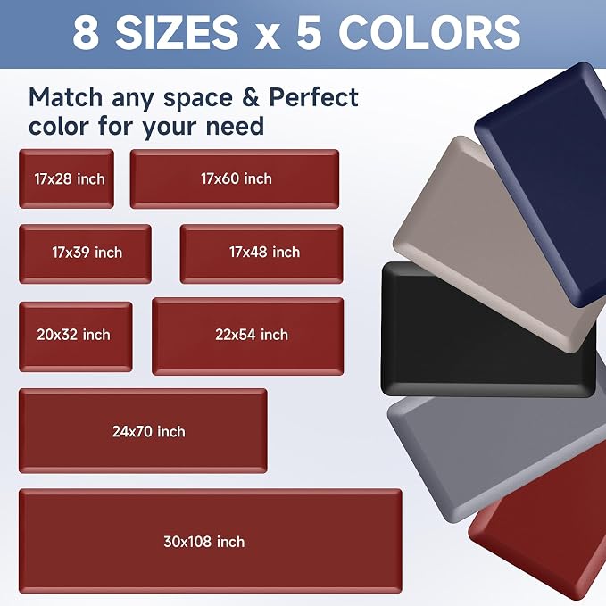 StepRite 4/5 Inch Thick Kitchen Mat Anti Fatigue Mat Kitchen Rugs Kitchen Decor - Image 4
