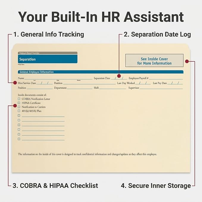 ComplyRight Separation Folder, Document Filing Folder - Image 3